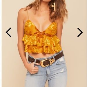 12th Tribe Sahara Heat Gold Crop Top